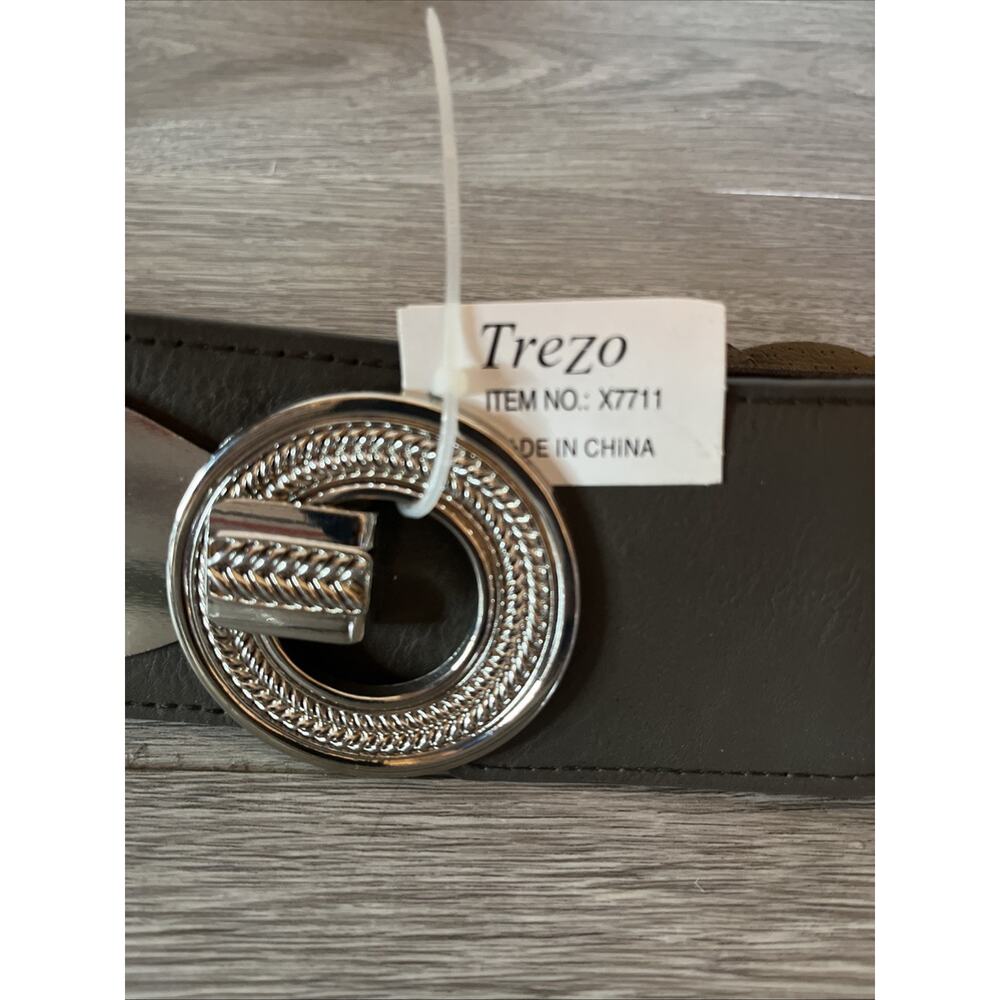 Trezo Brown Elastic Stretchy Belt With Slip Hook Closure 17 Inches